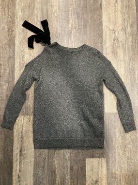 Halogen Metallic Charcoal Crewneck Sweater